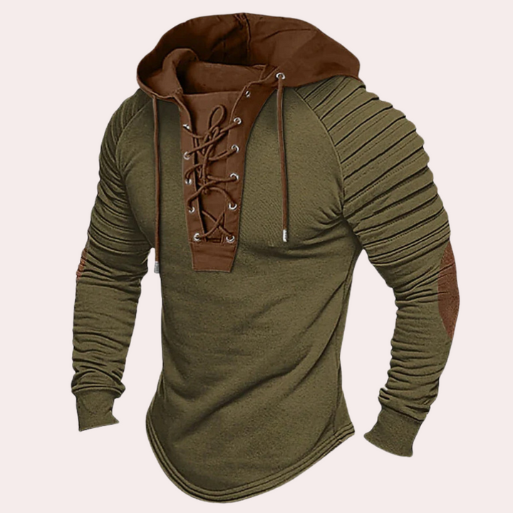 Men's Sweatshirt with Laces and Hood – Eliano