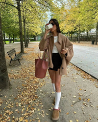 Ladies' transitional jacket in oversized style with button closure – Selina
