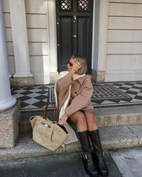 Ladies' transitional jacket in oversized style with button closure – Selina