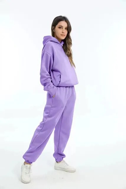 Women's fleece hoodie and jogging trousers set – Autumn Magic by Marivelle
