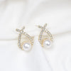 Stylish Glitter Pearl Earrings – Marie