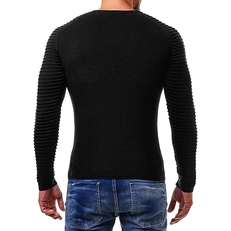 Men's knitted jumper with stripe details – Lukas autumn edition