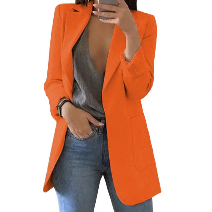 Autumnal women's blazer – Marita in pumpkin orange