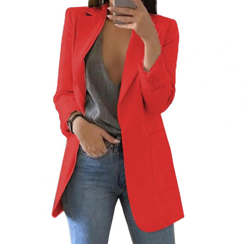 Autumnal women's blazer – Marita in pumpkin orange