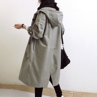 Long Ladies Trench Coat with Hood - Isabelle