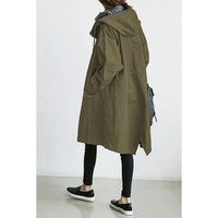 Long Ladies Trench Coat with Hood - Isabelle
