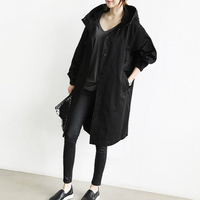 Long Ladies Trench Coat with Hood - Isabelle