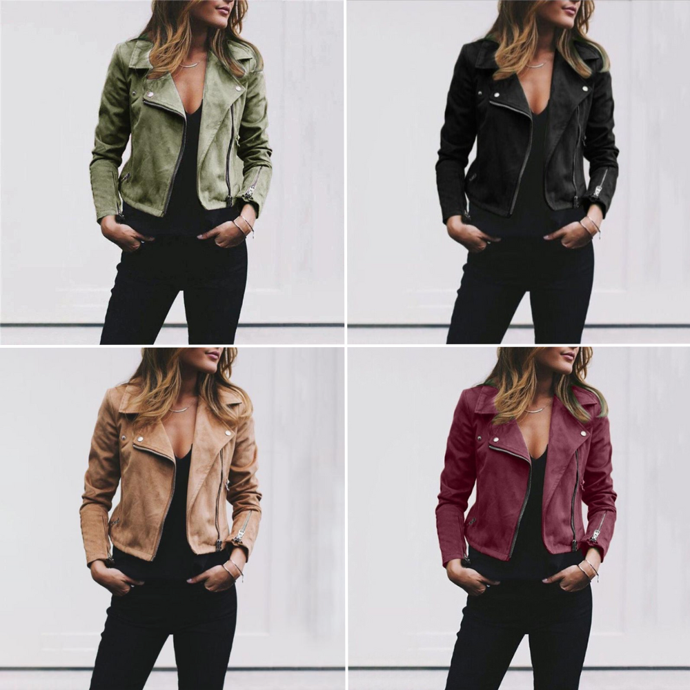 Ladies' biker jacket made of suede – Noelia autumn edition