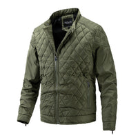 Casual men's autumn jacket with diamond pattern – Max