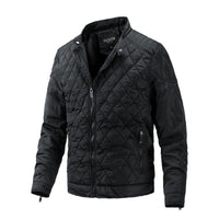 Casual men's autumn jacket with diamond pattern – Max