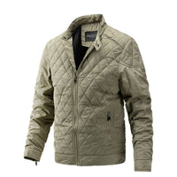 Casual men's autumn jacket with diamond pattern – Max