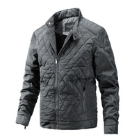 Casual men's autumn jacket with diamond pattern – Max