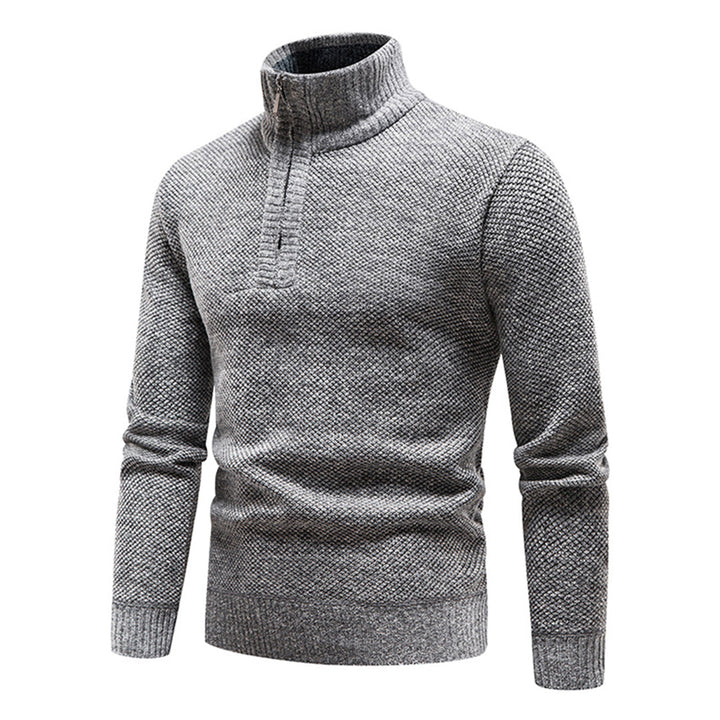 Knitted Men's Sweater with Half Zip – Cedric