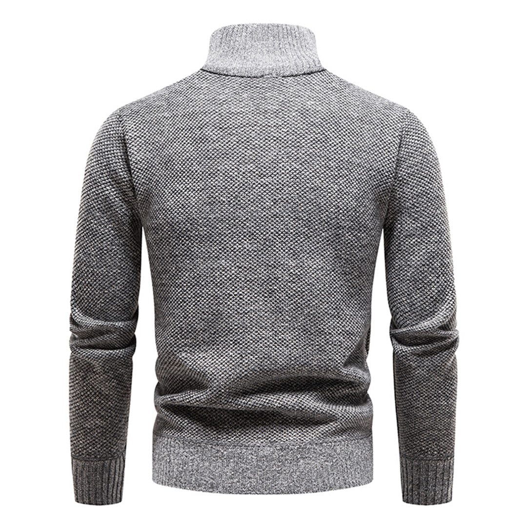 Knitted Men's Sweater with Half Zip – Cedric