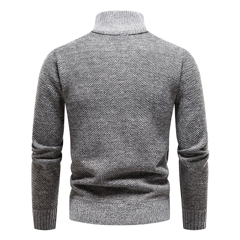 Knitted Men's Sweater with Half Zip – Cedric