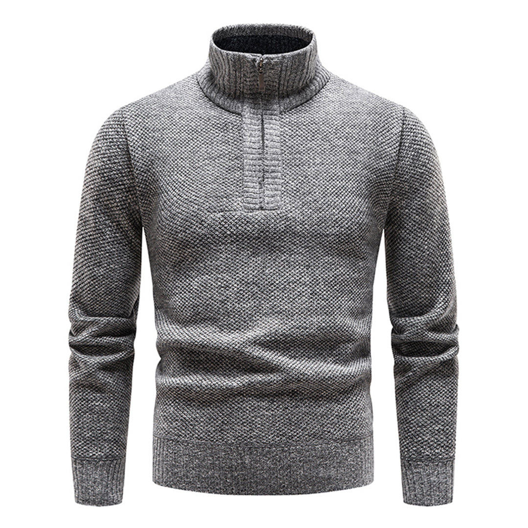 Knitted Men's Sweater with Half Zip – Cedric