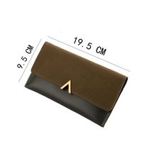 Elegant Long Wallet | Soft Velvet Leather with Gold Clasp
