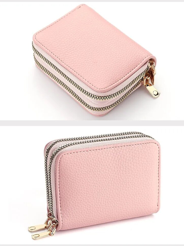 Lychee Pattern Short Wallet – Stylish & Compact for Everyday Use