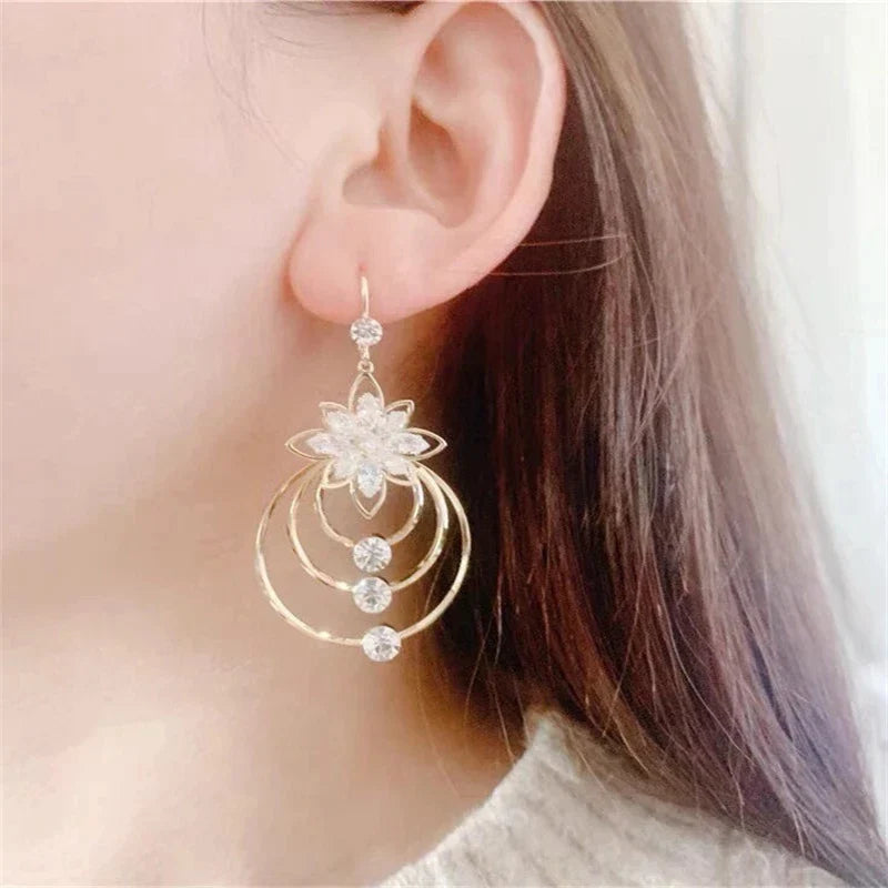 Golden Hoop Earrings  | Luxurious Jewellery