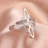 Cross Knot Protection Amulet Ring | Women's Silver Ring