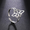 Cross Knot Protection Amulet Ring | Women's Silver Ring