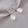 Elegant White Oval Pearl Earrings