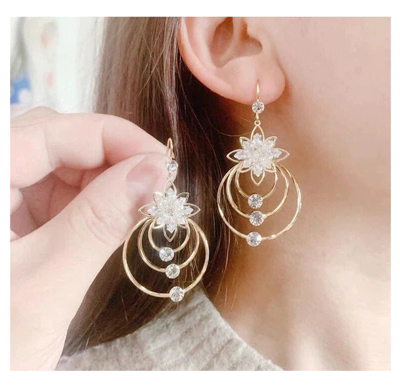 Golden Hoop Earrings  | Luxurious Jewellery