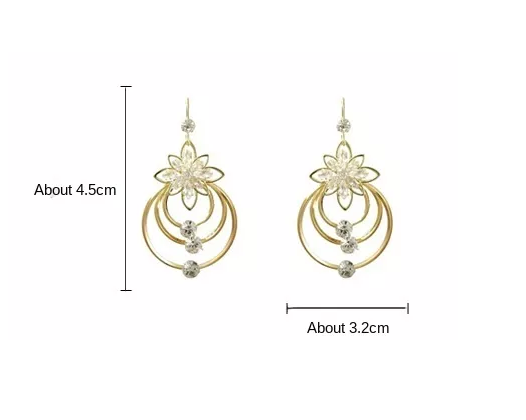 Golden Hoop Earrings  | Luxurious Jewellery