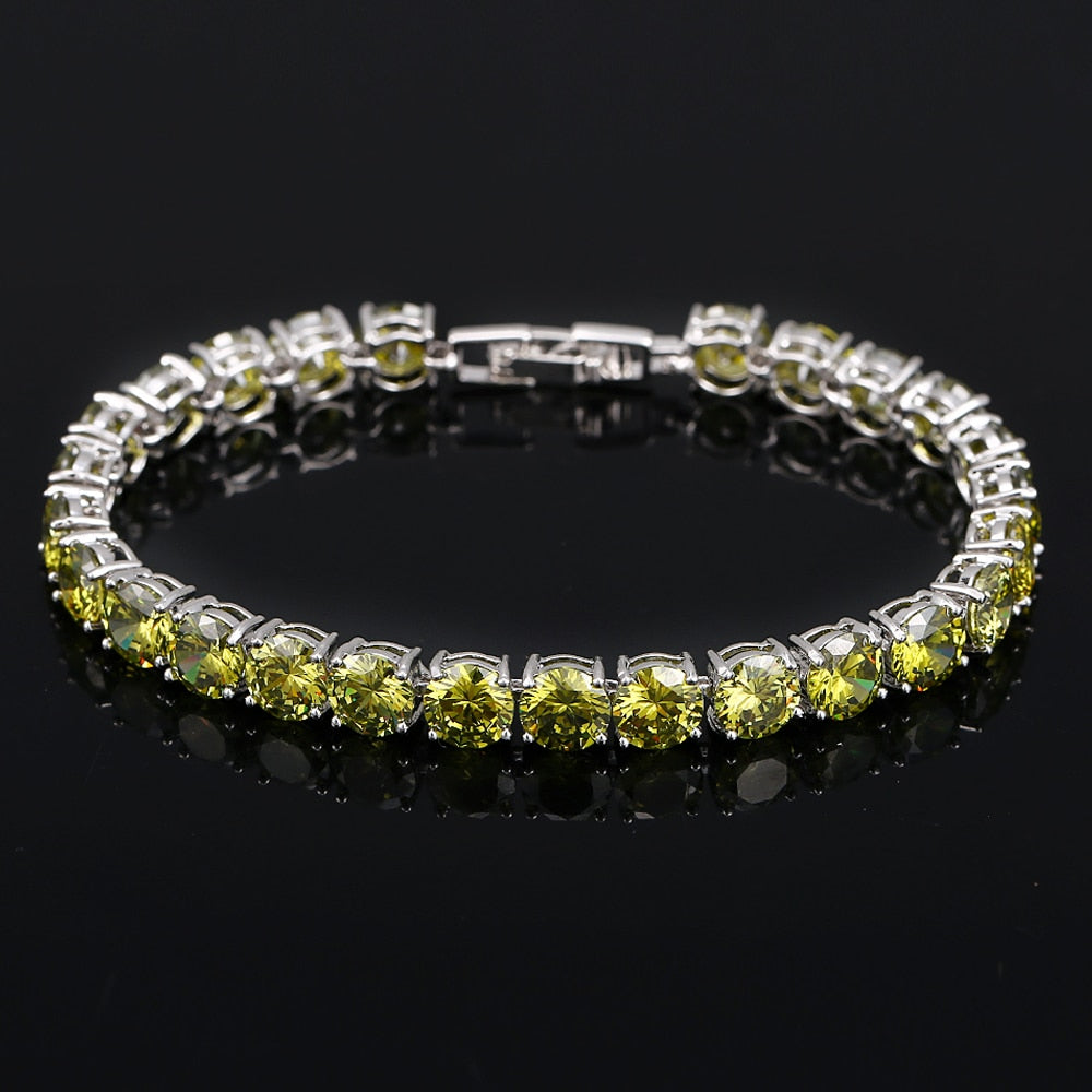 Crystal Heart Tennis Bracelet | Sparkling Accessory