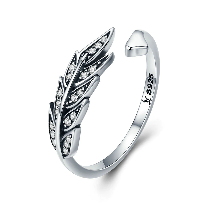 Adjustable Ring | Beautiful Silver Leaves Design