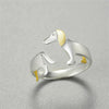 Adjustable Silver Dachshund Ring | Cute Dog Design