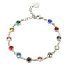 Rainbow Crystal Charm Bracelet | Elegant & Colourful Design