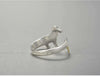 Adjustable Silver Dachshund Ring | Cute Dog Design