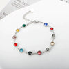 Rainbow Crystal Charm Bracelet | Elegant & Colourful Design