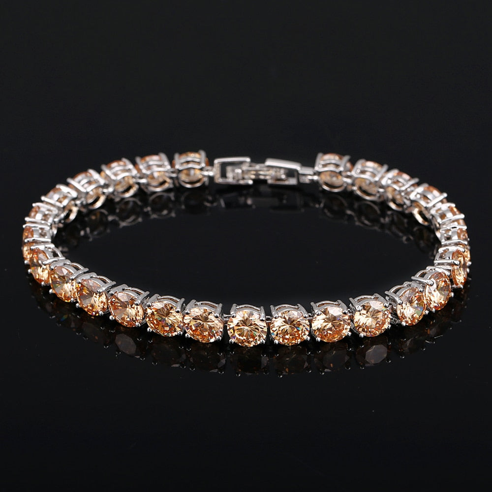 Crystal Heart Tennis Bracelet | Sparkling Accessory