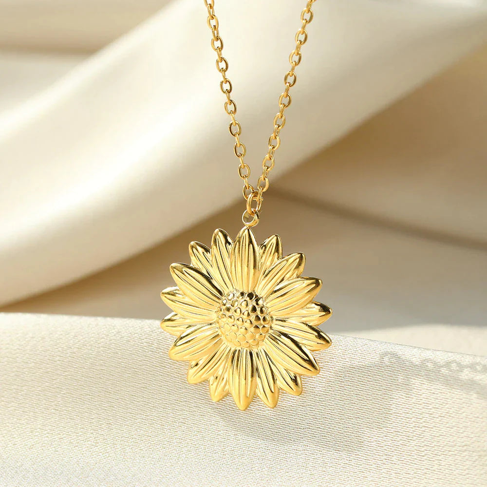 "You're My Sunshine" Sunflower Locket Necklace