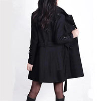 Women's coat with belt & double button placket – Alvara