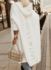 Long Knitted Ladies Cardigan With Hood – Margo