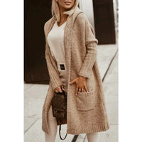 Long Knitted Ladies Cardigan With Hood – Margo
