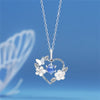 SILVER SEASHELL FLOWER HEART NECKLACE