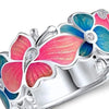 Elegant Enamel Butterfly Ring | Adjustable Fashion Jewellery