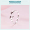 925 Sterling Silver Love Embrace Couple Rings | Adjustable