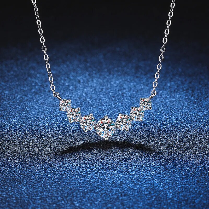 Exquisite 925 Sterling Silver Moissanite Necklace