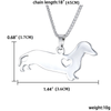 Dachshund Heart Silver Necklace | Sterling Silver Jewellery