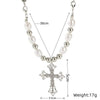 PEARL CROSS PENDANT NECKLACE | Elegant Women's Jewellery | Timeless Design