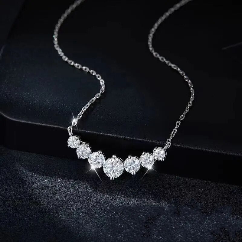 Exquisite 925 Sterling Silver Moissanite Necklace