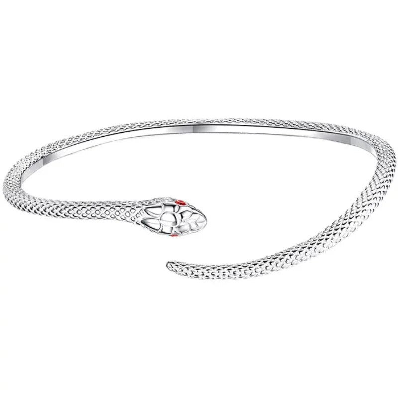 Adjustable Silver Snake Bracelet