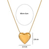 Simple Peach Heart Pendant Necklace | Minimalist Jewellery