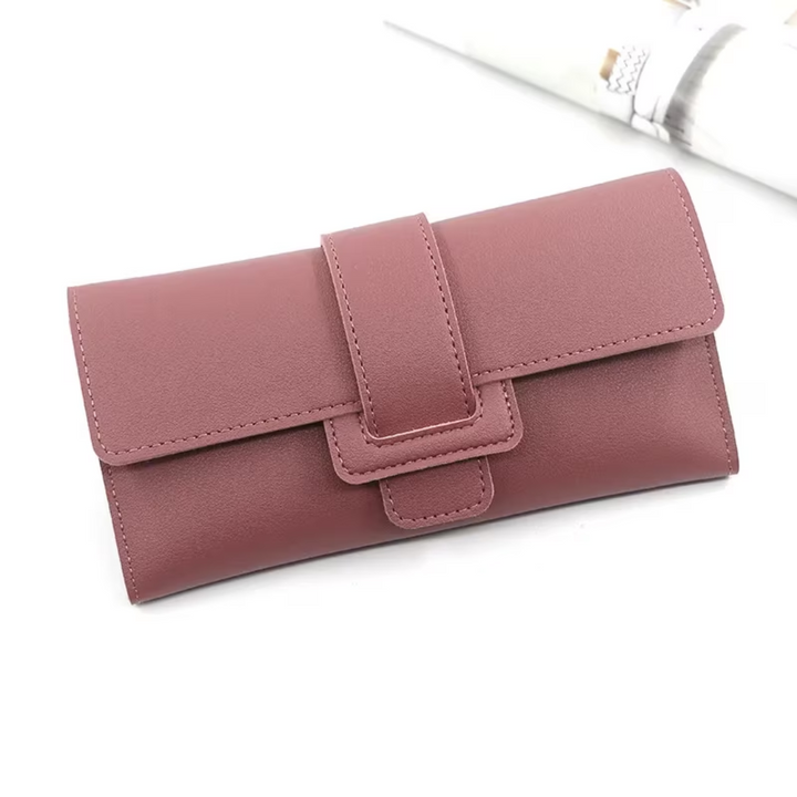 Minimalist Long Leather Wallet – Elegant & Organised Design