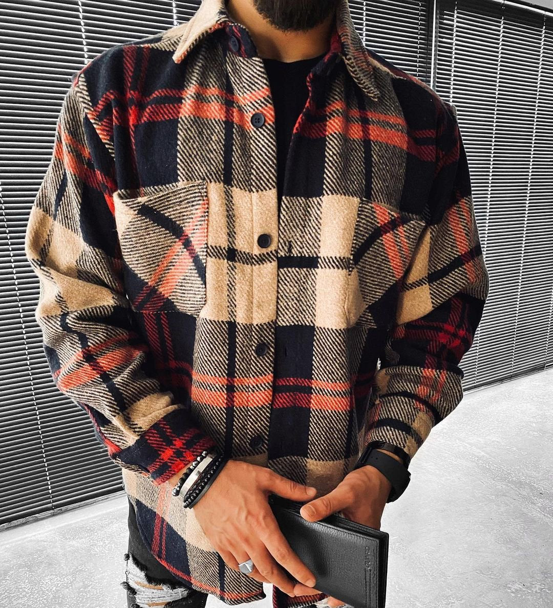 Unisex Oversize Shirt striped with long sleeves & modern design – Elvano